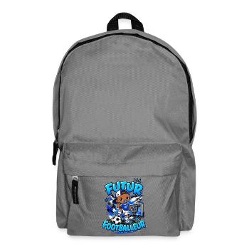 Zukünftiger Fußballer Cartoon Blue - Rucksack - Mittelgrau - Vorne