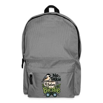 No Talkie Before Birdie - Rucksack - Mittelgrau - Vorne