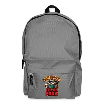 Jemandes wilder Para niedlicher Waschbär-Paraprofession - Rucksack - Mittelgrau - Vorne