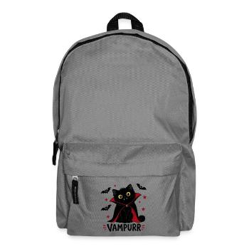 Süßer Vampurr Schwarze Katze Dracula Halloween - Rucksack - Mittelgrau - Vorne