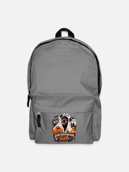 Halloween Hund / Rottweiler Süßes Spuk-Motiv - Rucksack - Mittelgrau