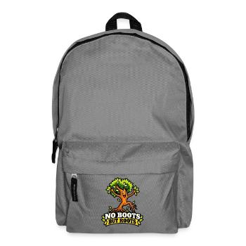 No Boots But Roots – Lustiger Baum - Rucksack - Mittelgrau - Vorne
