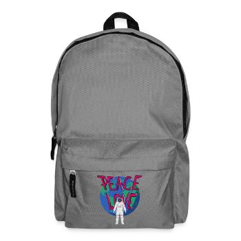 Frieden im All: Erde und Astronaut - Rucksack - Mittelgrau - Vorne