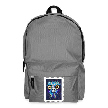 Buntes Emu Vogelgesicht im Neon-Splatter - Rucksack - Mittelgrau - Vorne