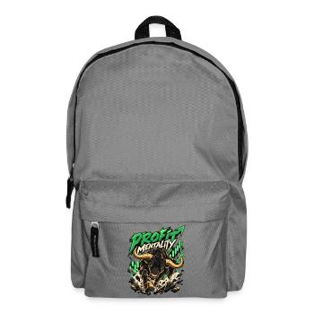Profit Mindset Stier Grafik - Rucksack - Mittelgrau - Vorne