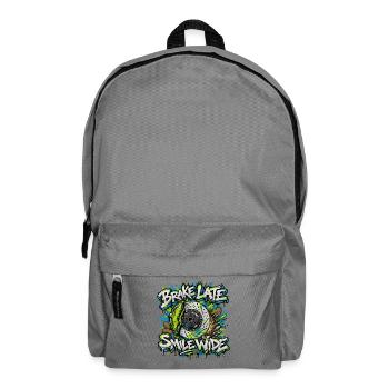 Bremse Zu Spät Graffiti Disk - Rucksack - Mittelgrau - Vorne