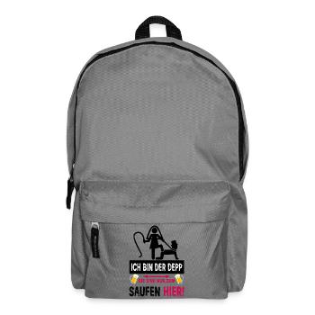 JGA Depp Shirt Lustiger Junggesellenabschied - Rucksack - Mittelgrau - Vorne