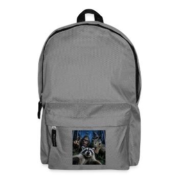 Das Midnight Woods Crew Selfie Lustiges Hallowen - Rucksack - Mittelgrau - Vorne