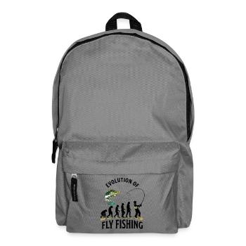 Evolution Fliegenfischerhumor - Rucksack - Mittelgrau - Vorne