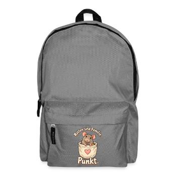 Rattenhalter Rattenfan Ratten sind Familie - Rucksack - Mittelgrau - Vorne