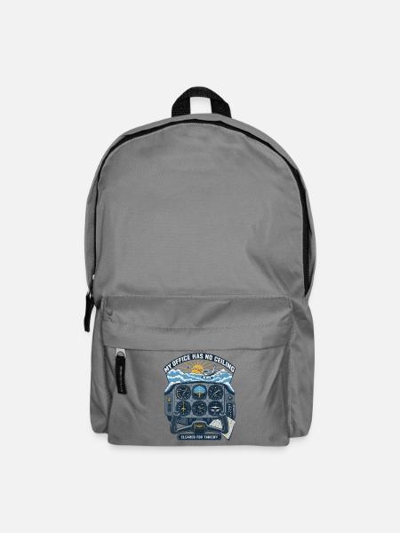 Cockpit Stil Shirt Büro Ohne Decke - Rucksack - Mittelgrau