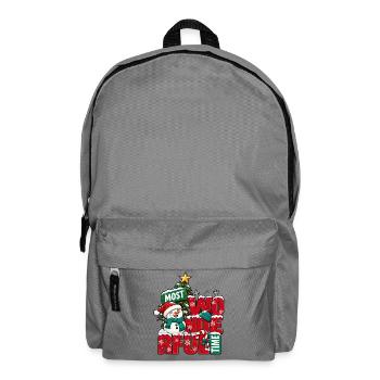 Weihnachten most wonderful time Weihnachtszeit  - Rucksack - Mittelgrau - Vorne