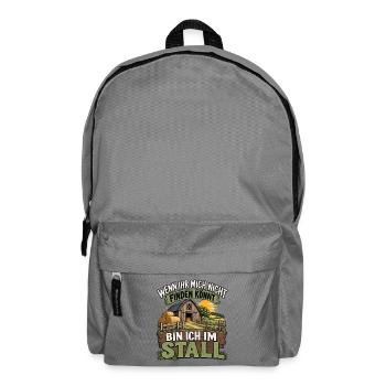 Lustiges Landwirtschafts Motiv Bauer Stall Scheune - Rucksack - Mittelgrau - Vorne