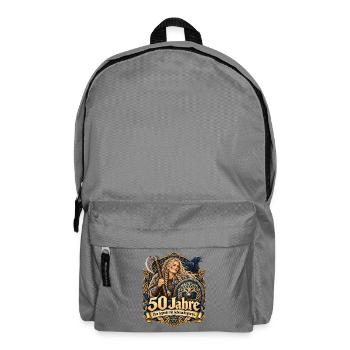50.Geburtstag Schildmaid - Rucksack - Mittelgrau - Vorne