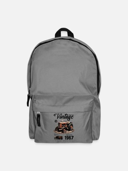 Oldtimer Traktor Bauer Geburtstag Jahrgang 1967 - Rucksack - Mittelgrau