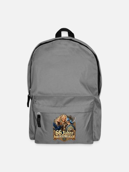 66.Geburtstag - Rucksack - Mittelgrau