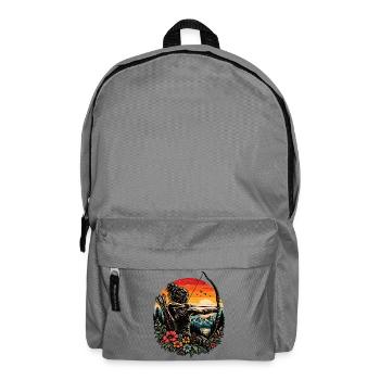 Bogenschießen Frau Retro Natur & Blumen - Rucksack - Mittelgrau - Vorne
