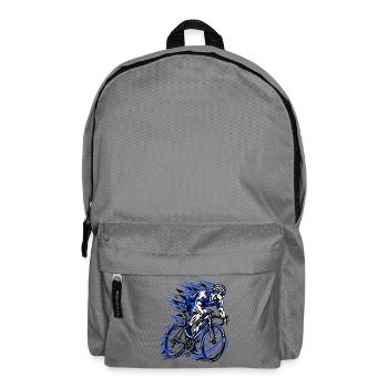 Blauer Sprint Radfahrer Grafik - Rucksack - Mittelgrau - Vorne