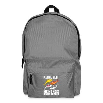  Keine Zeit Meine Kois Brauchen Mich Lustiger Koi - Rucksack - Mittelgrau - Vorne