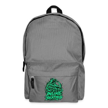 Inline Skating Graffiti mit Inliner im Urban Style - Rucksack - Mittelgrau - Vorne