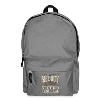 Vocalist Melody Is My Second Language Musician - Rucksack - Mittelgrau - Vorne