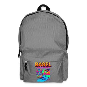 Basel Switzerland Retro Carnival Landscape Aug - Rucksack - Mittelgrau - Vorne