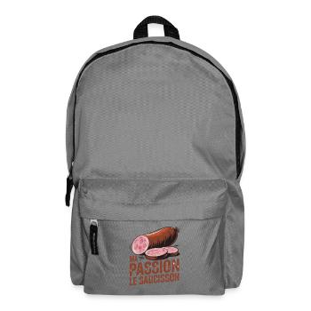  Ma Passion Le Saucisson Wurstliebhaber Salami - Rucksack - Mittelgrau - Vorne