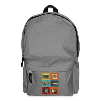 90er Jahre, 80er Jahre Party, Kassette, Nostalgie - Rucksack - Mittelgrau - Vorne
