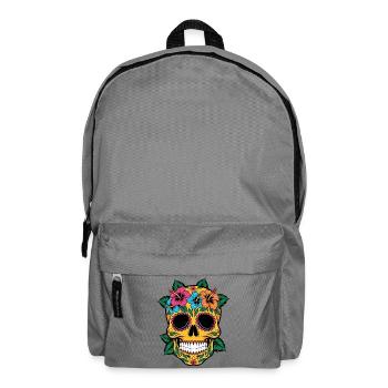 Halloween Sugar Skull - Rucksack - Mittelgrau - Vorne