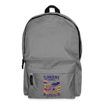Lorient France Atlantic Coast Maritime Harbor Port - Rucksack - Mittelgrau - Vorne