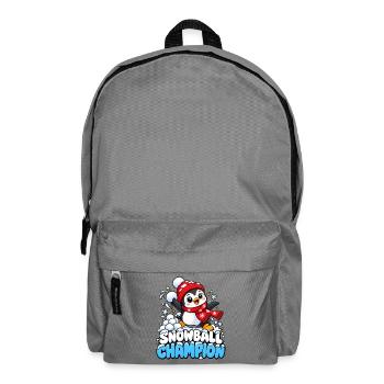Schneeball-Champion Pinguin - Rucksack - Mittelgrau - Vorne