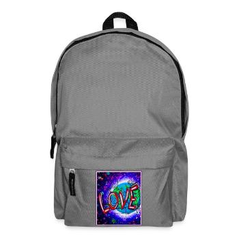Love im Neon-Kosmos - Rucksack - Mittelgrau - Vorne