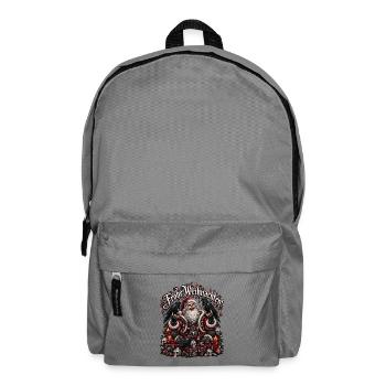 Heavy Metal Santa Totenschädeln - Rucksack - Mittelgrau - Vorne