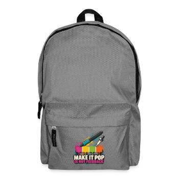 Make It Pop – Kein Feedback - Rucksack - Mittelgrau - Vorne