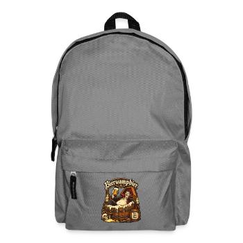 Vampir im Bierfass – Bier statt Blut - Rucksack - Mittelgrau - Vorne