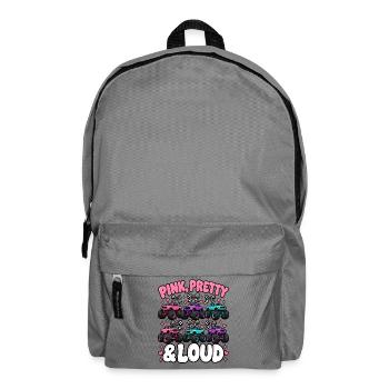 Pink Pretty & Loud Monster Trucks - Rucksack - Mittelgrau - Vorne