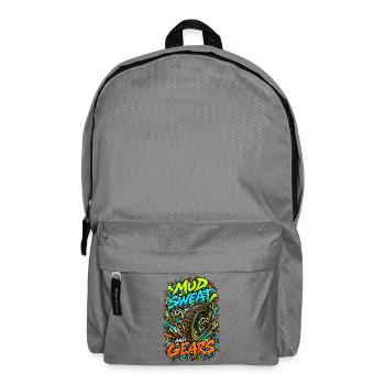 Mud Sweat and Gears Motocross Illustration - Rucksack - Mittelgrau - Vorne