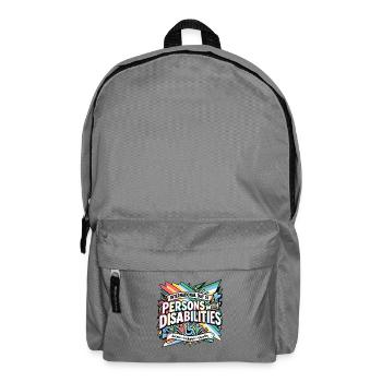 Internationaler Tag der Menschen mit Behinderungen - Rucksack - Mittelgrau - Vorne