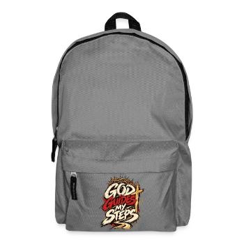 Gott führt meine Schritte - Rucksack - Mittelgrau - Vorne