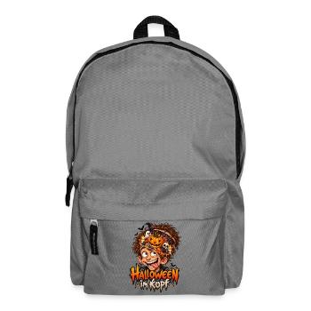 Lustiges Halloween-Motiv Halloween im Kopf - Rucksack - Mittelgrau - Vorne