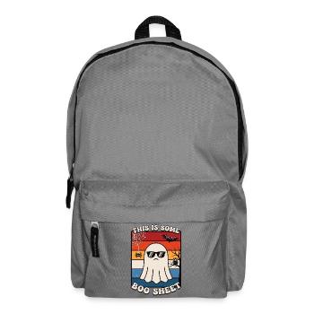 Lustiger Geist mit cooler Sonnenbrille Halloween  - Rucksack - Mittelgrau - Vorne