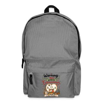 Babyankündigung Extrazimmer Schwangerschaft Motiv - Rucksack - Mittelgrau - Vorne