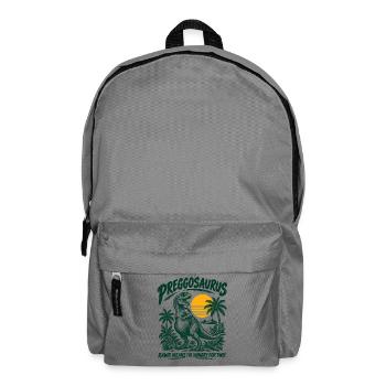 Preggosaurus Schwanger Mamasaurus Babybauch - Rucksack - Mittelgrau - Vorne