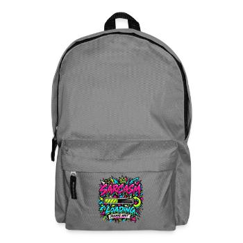 Sarcasm Loading Neon Graffiti - Rucksack - Mittelgrau - Vorne