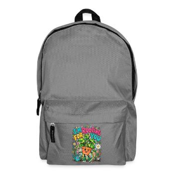 Ich roote für dich Pflanze - Rucksack - Mittelgrau - Vorne