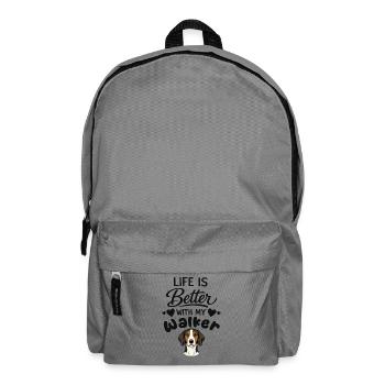  Das Leben Ist Besser Mit Meinem Treeing Walker - Rucksack - Mittelgrau - Vorne