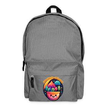 Lächelnder kreativer Topf und Co-Kreation - Rucksack - Mittelgrau - Vorne
