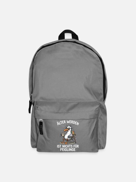 Älter Werden Nichts Für Feiglinge Möwe Kaffee - Rucksack - Mittelgrau