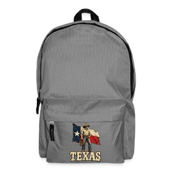 Texas Cowboy Flagge - Rucksack - Mittelgrau - Vorne