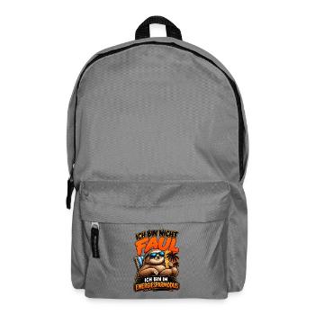 Energiemodus Faultier - Rucksack - Mittelgrau - Vorne